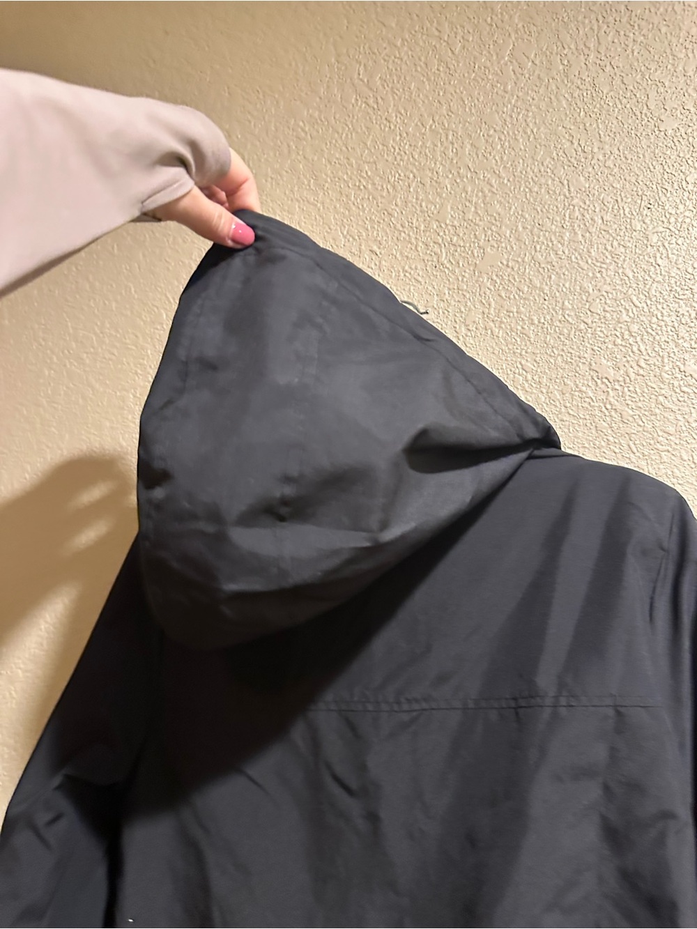 Vans Black Hooded Bomber Jacket with Checker Logo - Picture 7 of 7